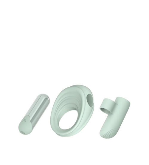Glam 3-In-1 Play Kit je višenamjenski set koji pruža raznovrsne mogućnosti užitka. vibrirajuću kapsulu možete koristiti samostalno ili ga umetnuti u penis-prsten ili navlaku za prst, čime dobivate vibrirajući prsten ili praktičan vibrator za preciznu stimulaciju.