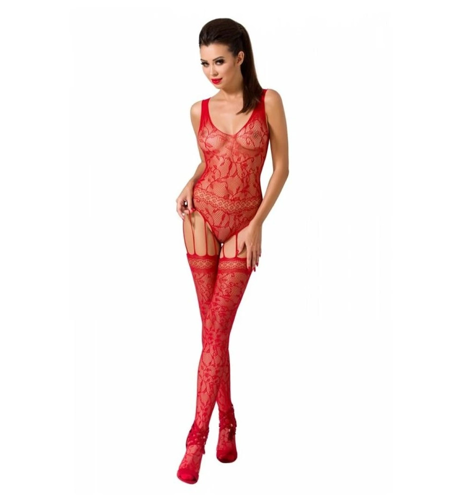 Passion BS051 Red – mrežasti kombinezon