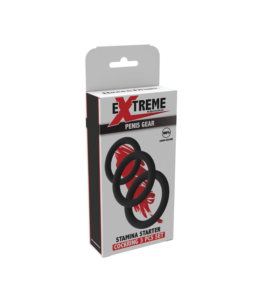 Hidden Desire Extreme Stamina Starter C-Rings - 3 penis prstena