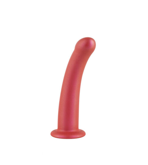 No-Parts Brandon dildo je silikonski dildo metalik crvene boje. Potpuno je siguran za kožu te je fleksibilan.