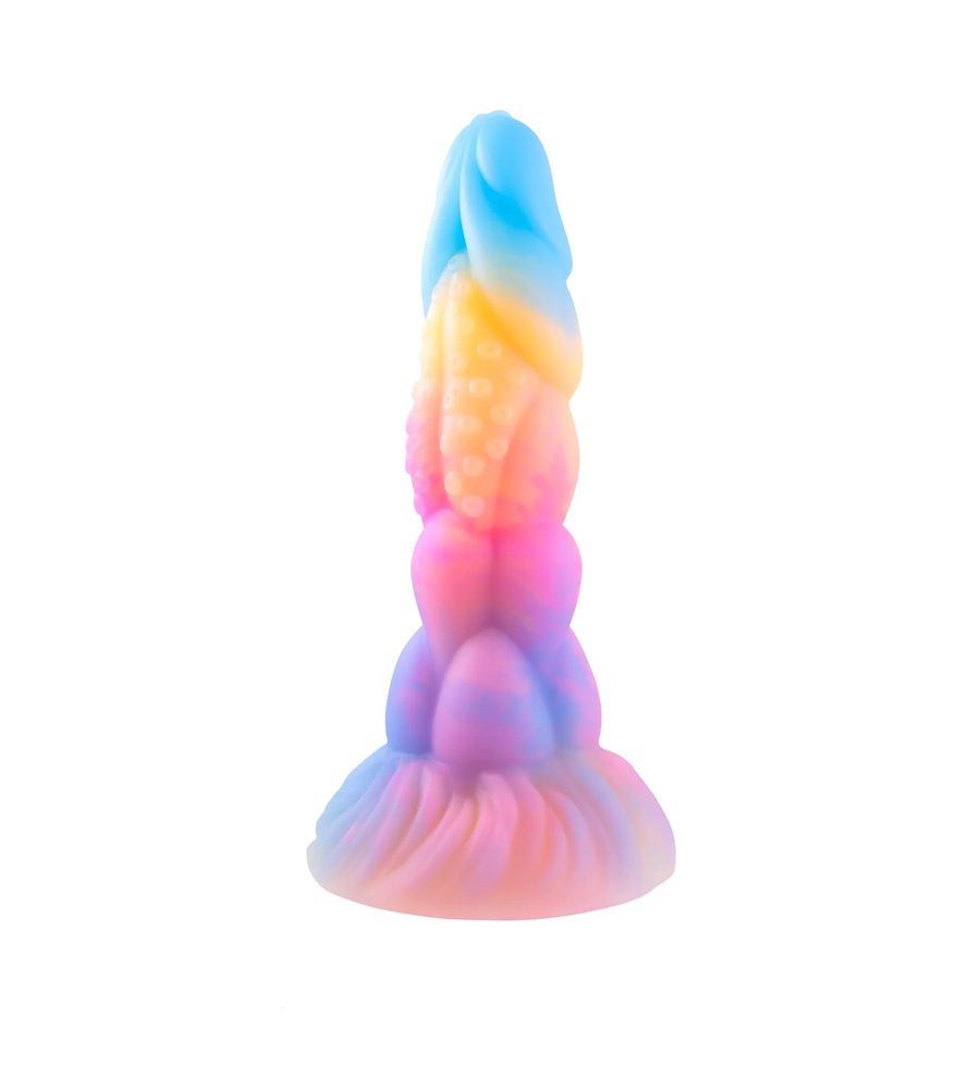 Zone Series Bad Bubblez Dildo donosi jedinstven i razigran dizajn. Poseban glow in the dark efekt svijetli u mraku i stvara uzbudljivu atmosferu.
