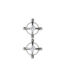 Taboom Divine Cross Clamps Silver su elegantne štipaljke za bradavice u obliku stezaljki. Na sredini imaju ukrasni cirkon.
