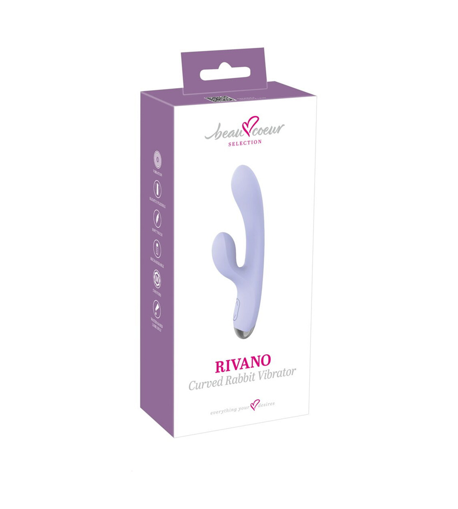 beau coeur RIVANO Purple - rabbit vibrator, 20.4 cm
