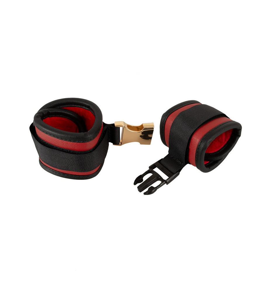 Bad Kitty Neck to Wrist Bondage Set – ovratnik, lisice i povez za oči