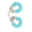 Furry Fun Cuffs Aqua - metalne lisice s krznom