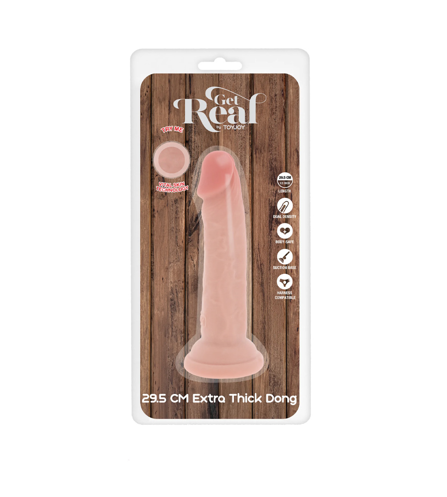 Get Real Deluxe Extra Thick Dong 29.5 cm – dildo bez testisa, TPR