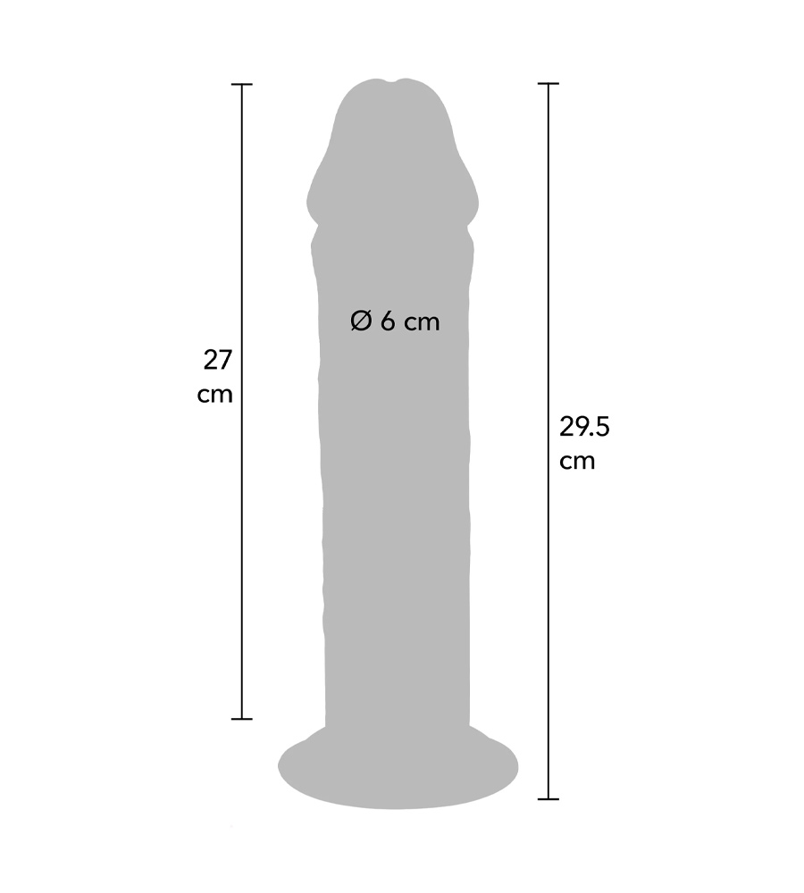 Get Real Deluxe Extra Thick Dong 29.5 cm – dildo bez testisa, TPR