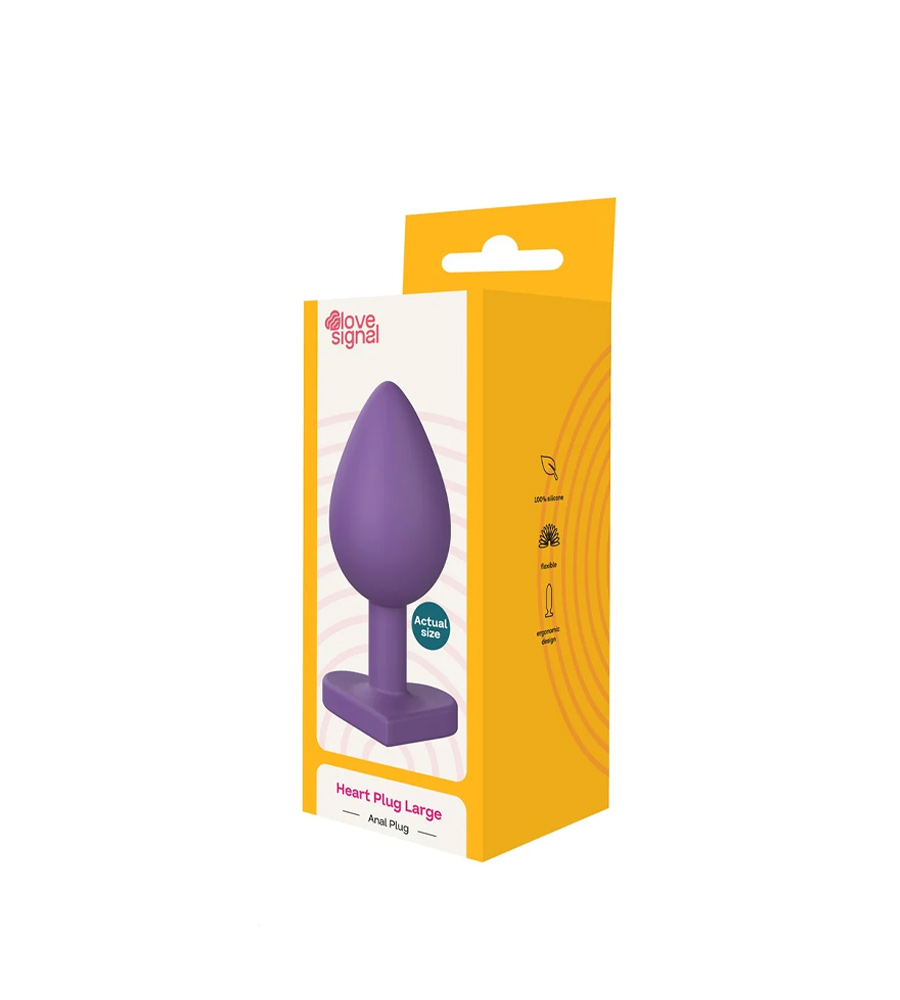 Love Signal Heart Plug Large – silikonski analni plug, 9.5 cm