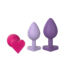 Love Signal Triple Heart Set – set silikonskih analnih plugova