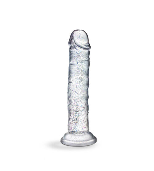 Naturally Yours Glamor Sparkling Clear – dildo sa šljokicama,17.8 cm
