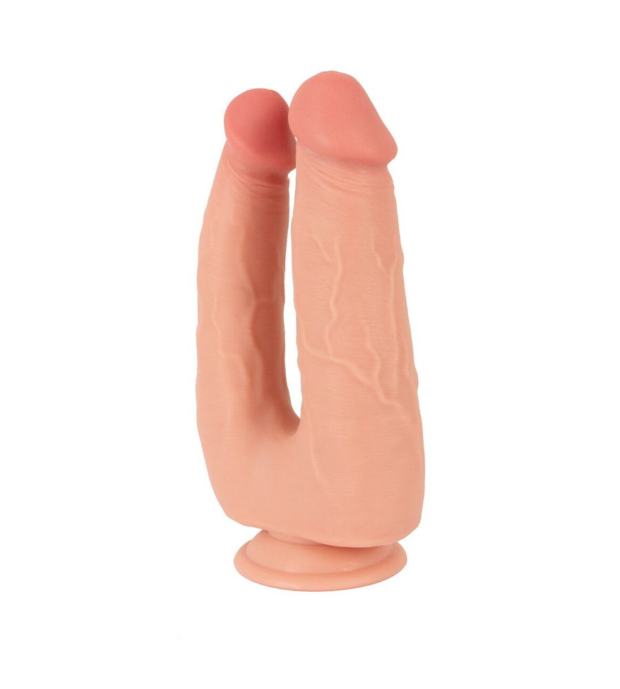 Nature Skin Bendable Double Penetrator - dvostruki dildo, TPR
