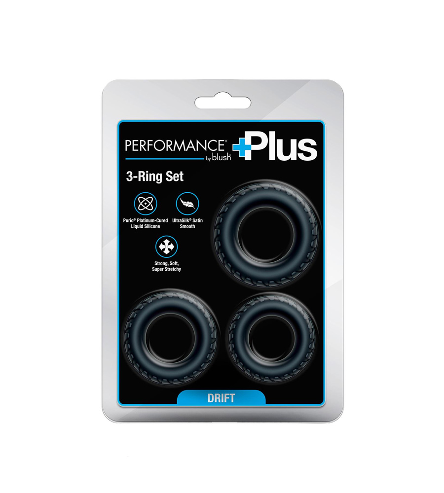 Performance Plus Traction Ring Set – 3 silikonska penis prstena