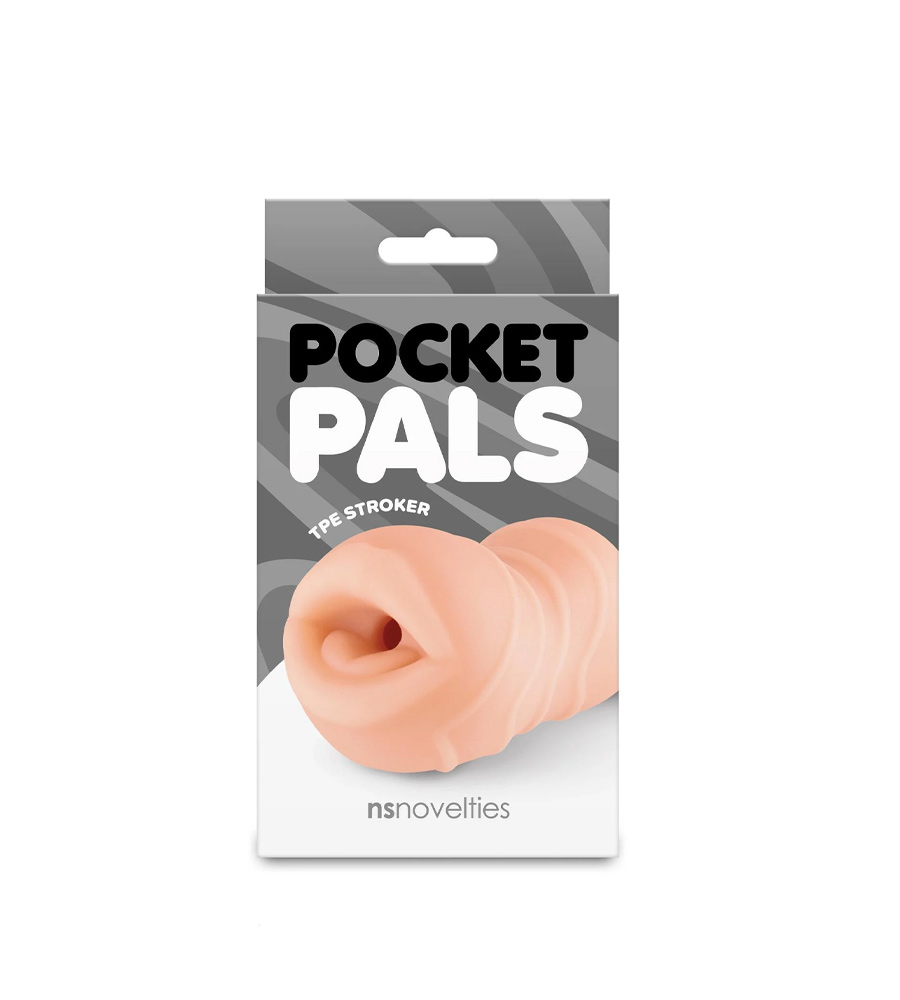Pocket Pals Mouth Stroker Tan - realistični masturbator, 9.7 cm