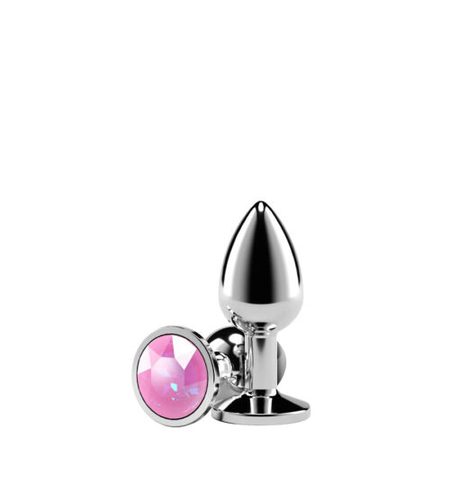 Rear Assets Silver Small Pink Gem kvalitetan je analni plug srebrne kromirane boje s ružičastim kristalom na bazi.