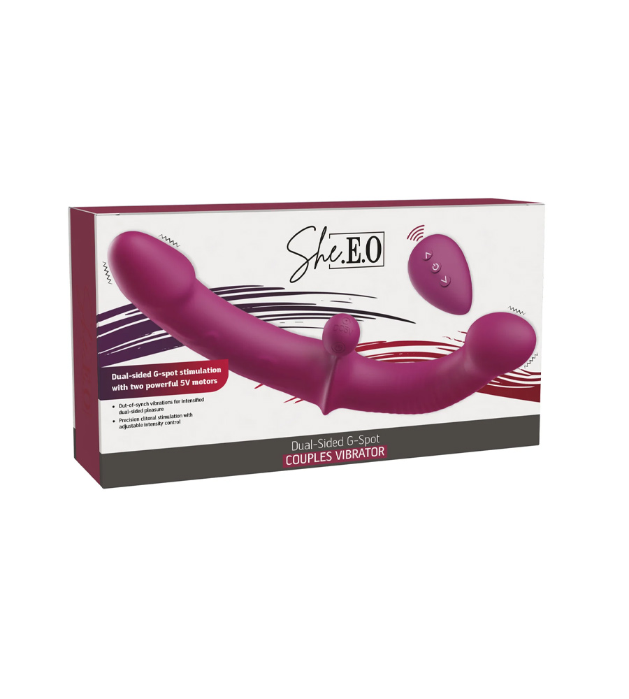 She.E.O Couples Vibrator – dvostrani vibrator + daljinski upravljač