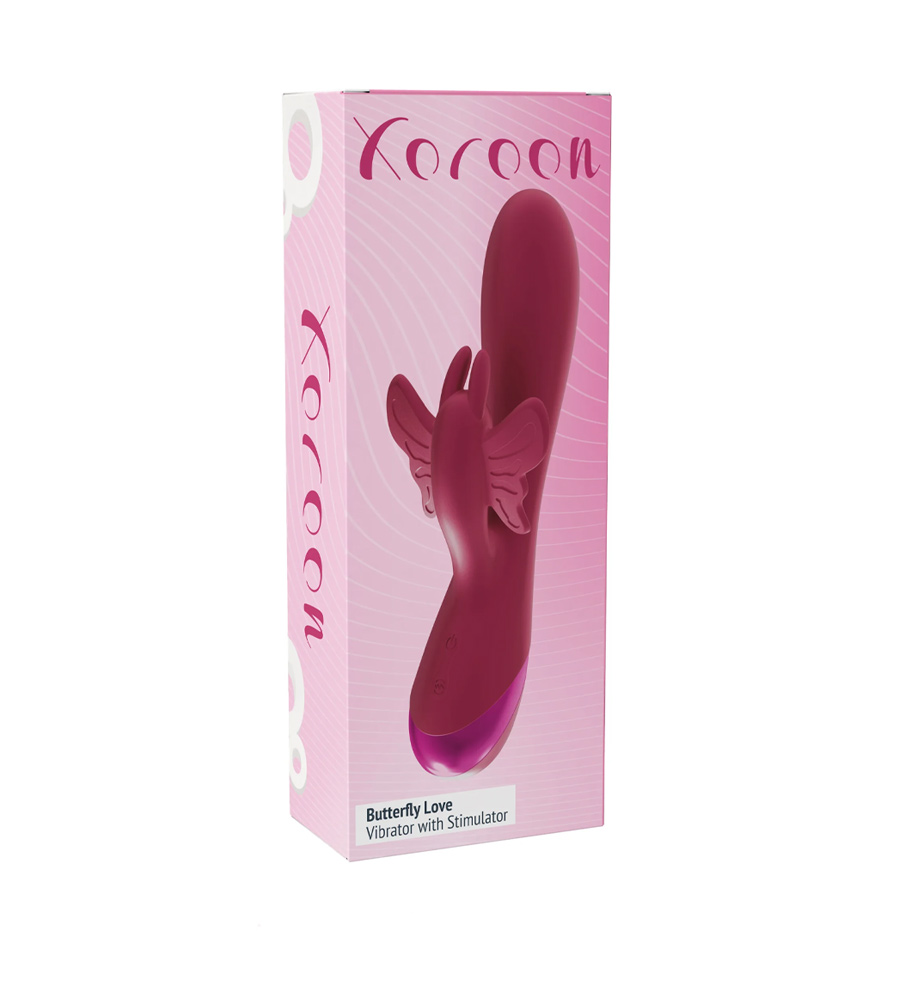 XOCOON Butterfly Love Rabbit – silikonski rabbit vibrator, 19.5 cm