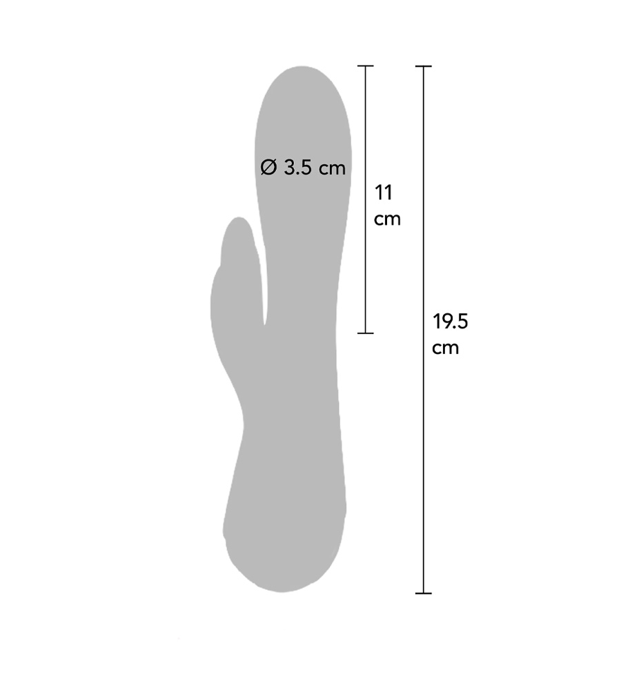 XOCOON Butterfly Love Rabbit – silikonski rabbit vibrator, 19.5 cm