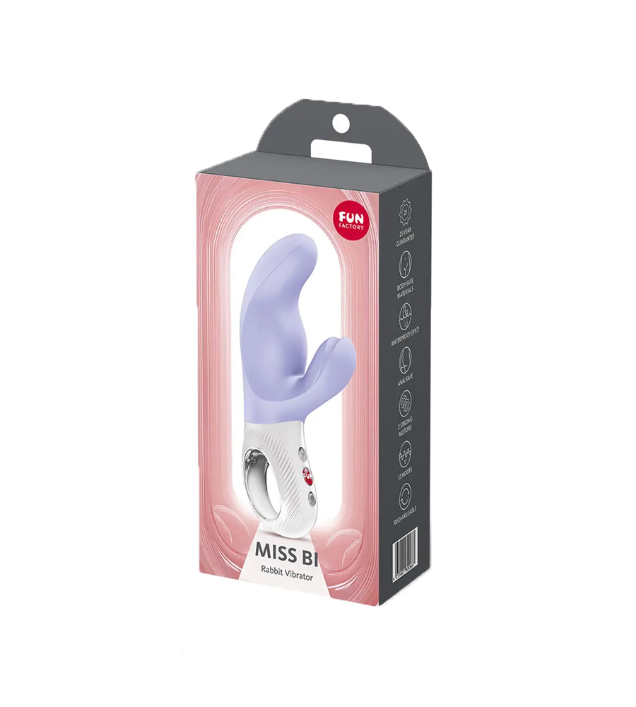 Fun Factory Miss Bi Purple – silikonski rabbit vibrator, 17 cm