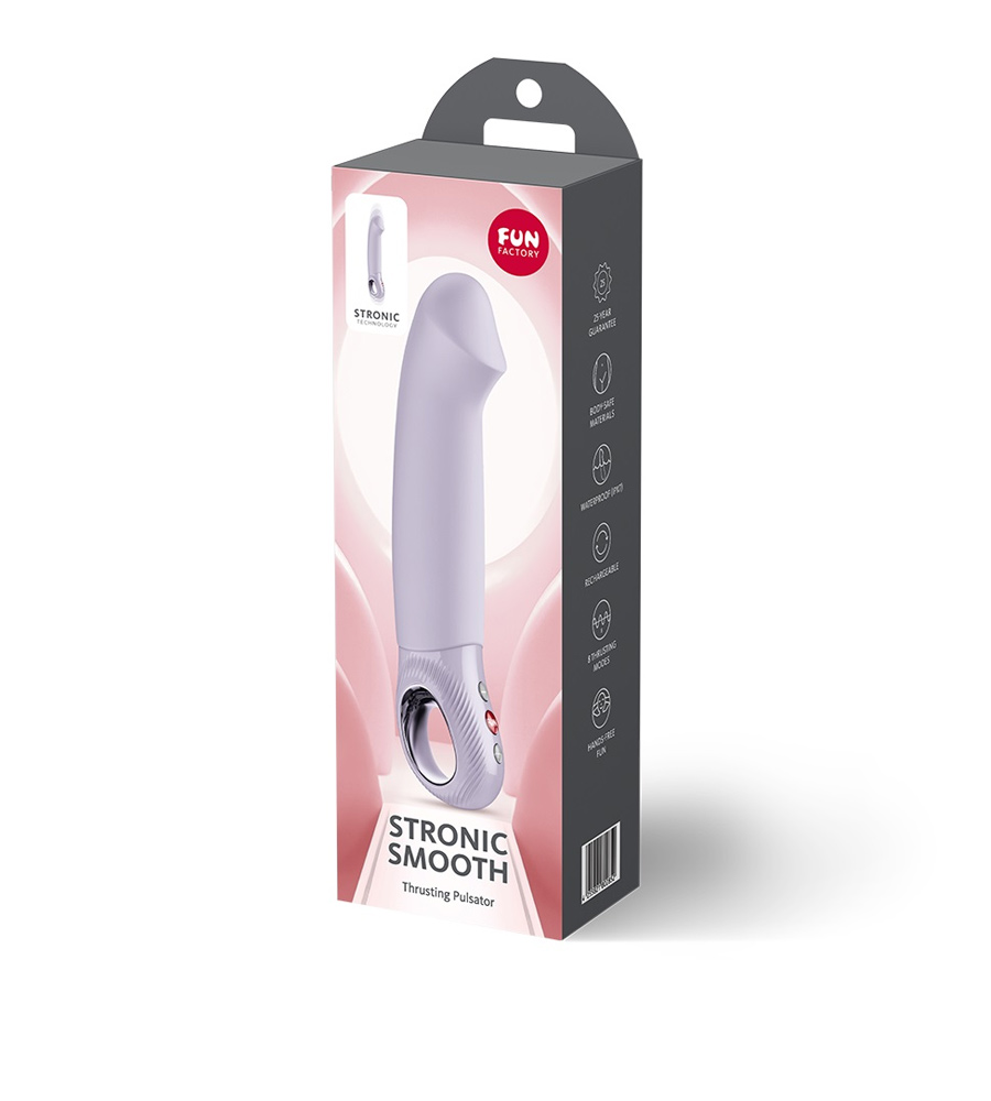 Fun Factory Stronic Smooth Purple – pulsirajući silikonski vibrator, 19 cm
