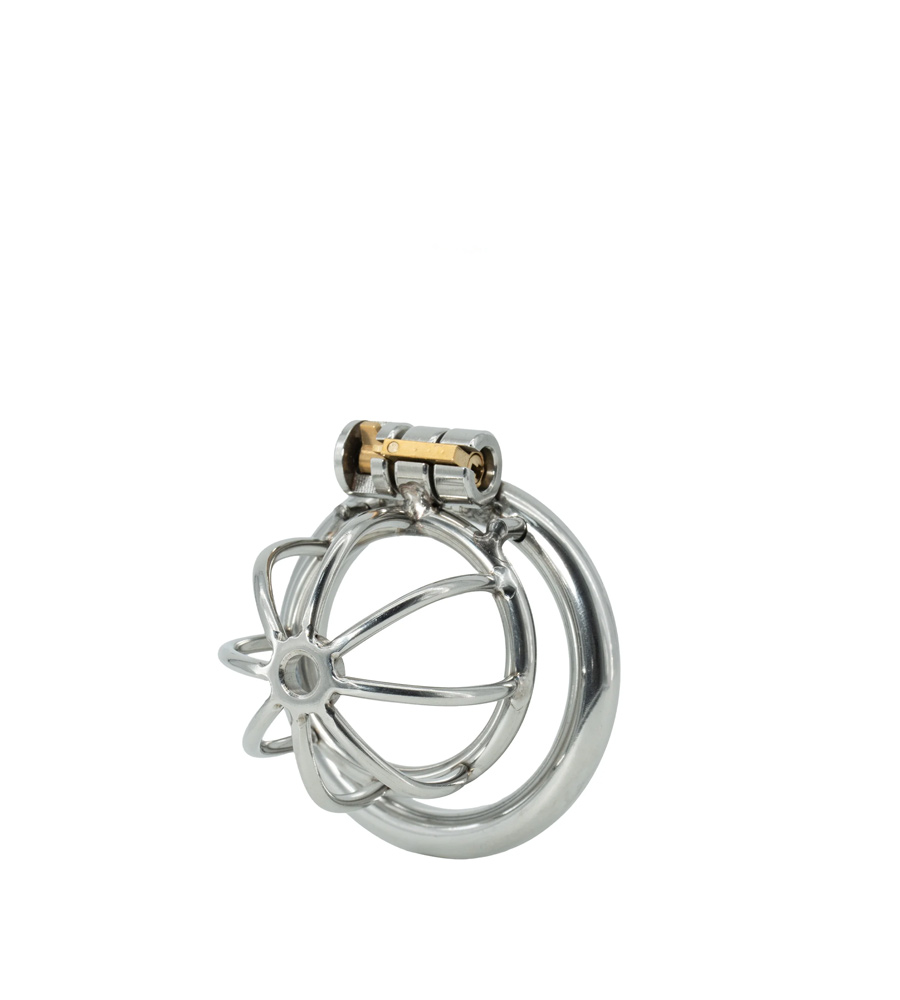 Hidden Desire Chastity Cock Harness X-Short – metalni kavez za penis, 4,5 cm