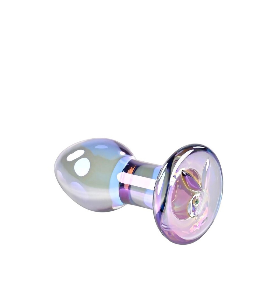 Playboy Jewels Plug - stakleni analni plug, 7 cm