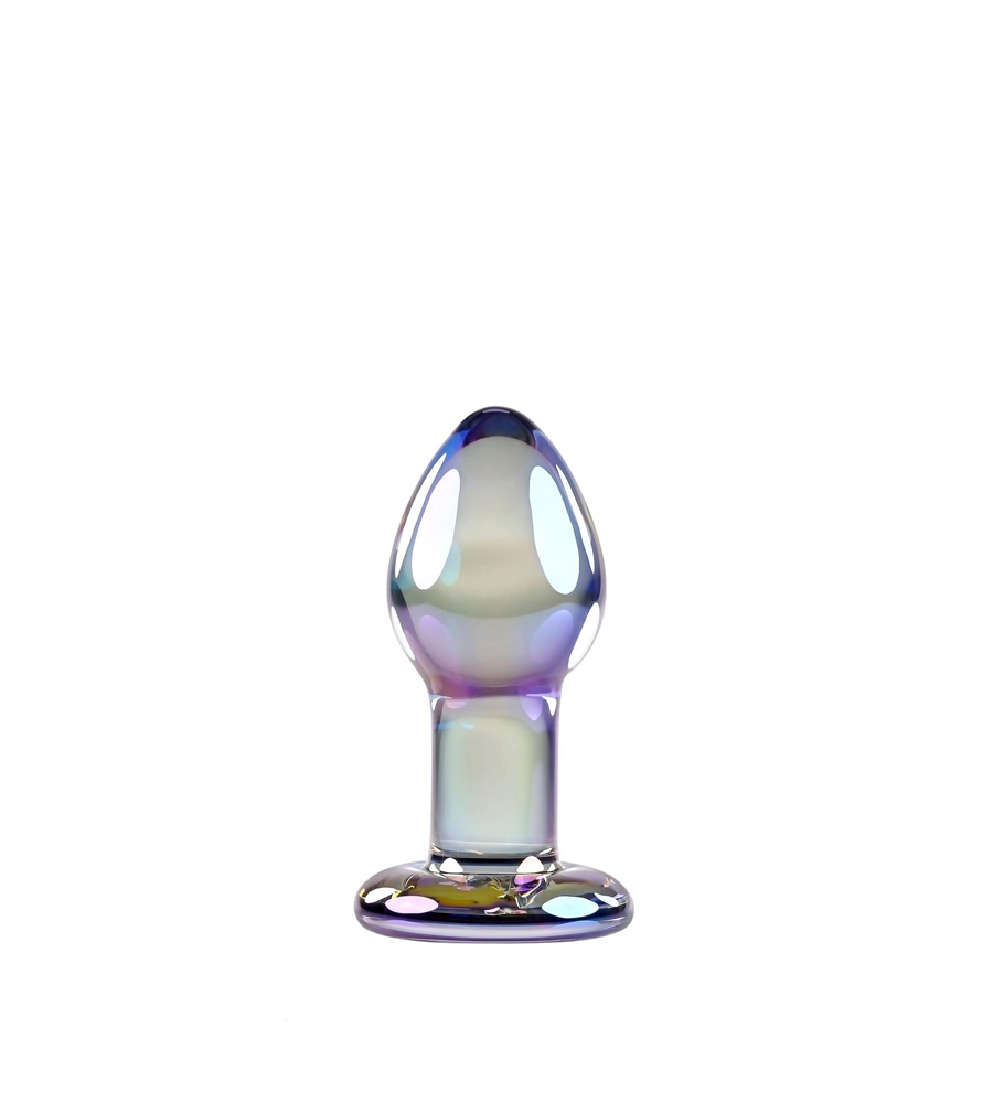Playboy Jewels Plug - stakleni analni plug, 7 cm