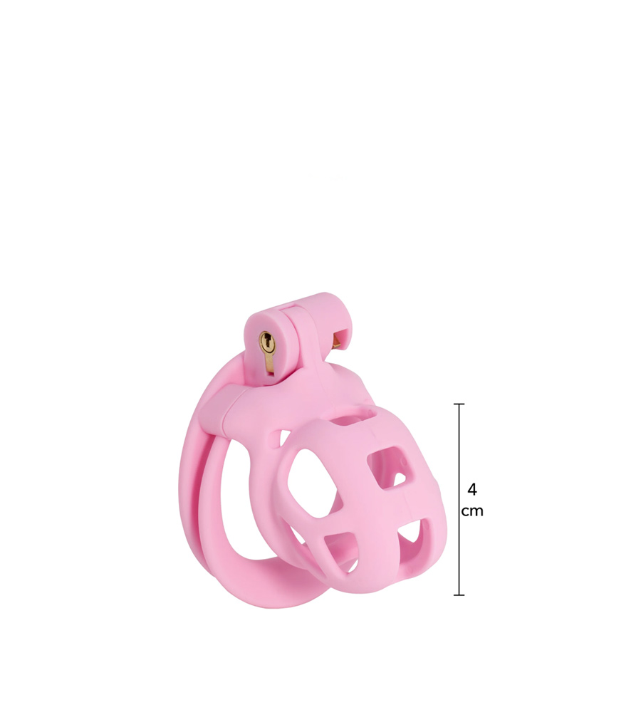 Extreme Penis Prison Cock Cage Pink X-Short – kavez za penis, ABS - Slika 5