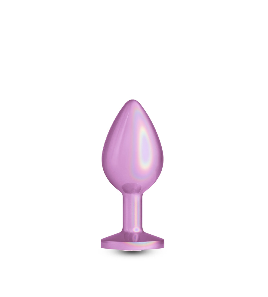 Rear Assets Iridescent Pink Medium kvalitetan je analni plug ružičaste boje s ružičastim kristalom na bazi. Gladak je na dodir.
