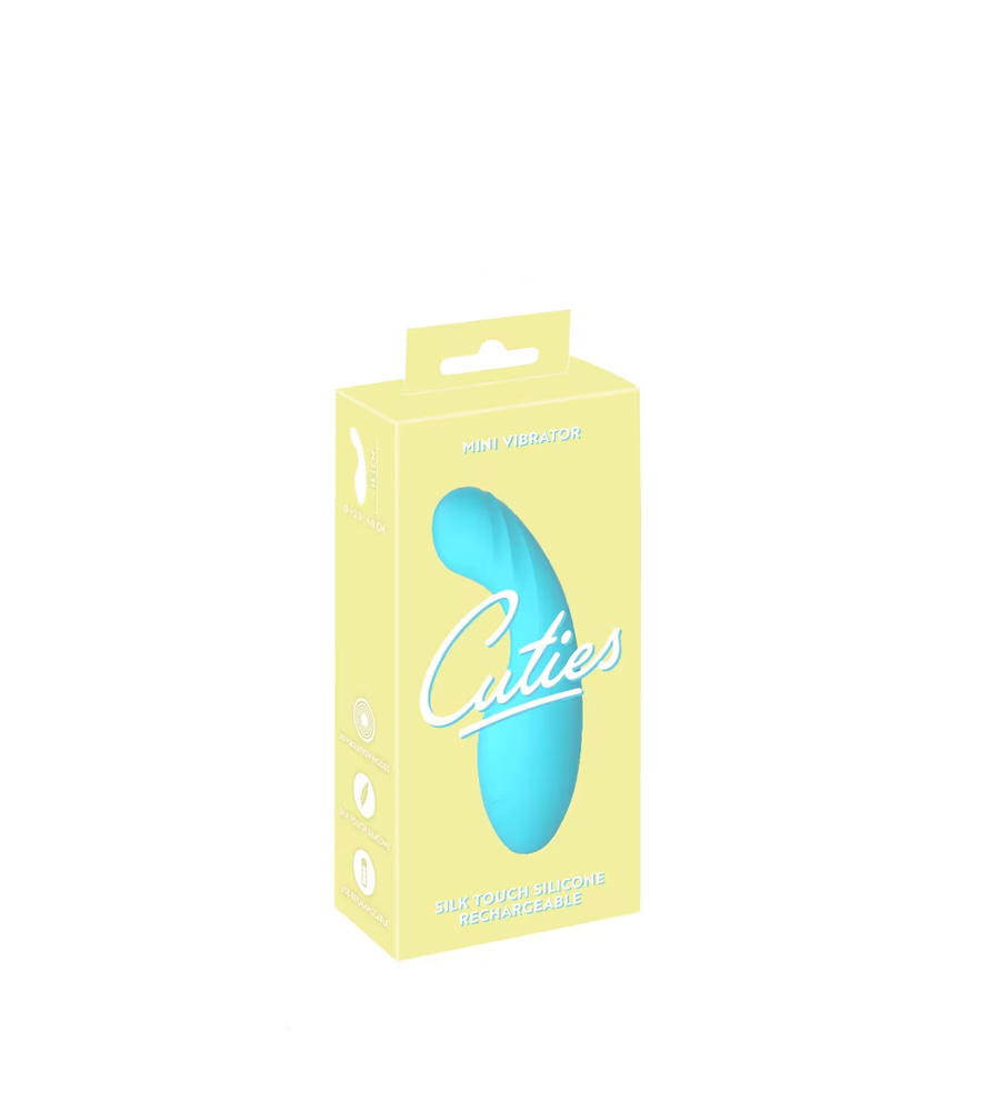 Cuties 6.0 Mini Blue Vibrator – silikonski mini vibrator, 14.1 cm