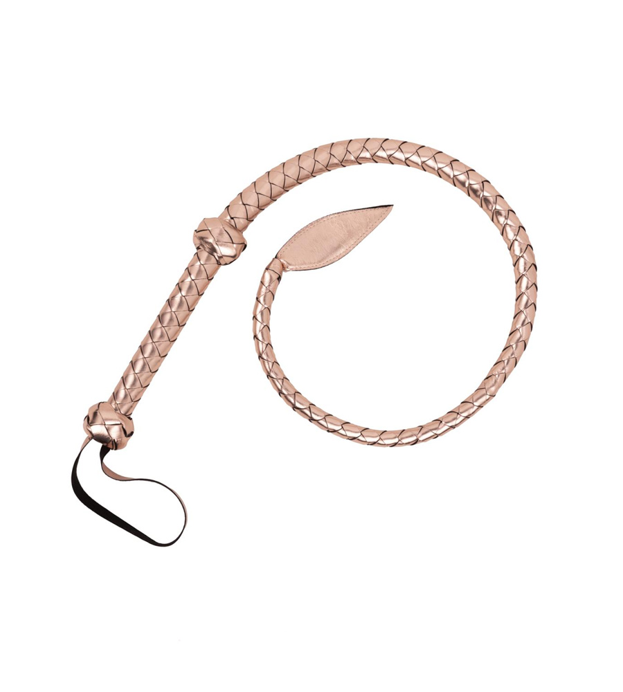 Rosy Gold Braided Bull Whip - pleteni bič
